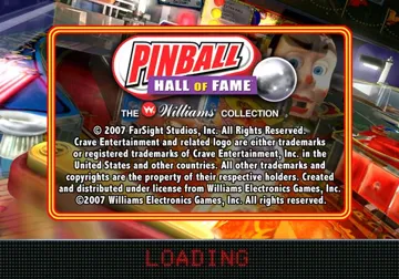 Pinball Hall of Fame - The Williams Collection screen shot title